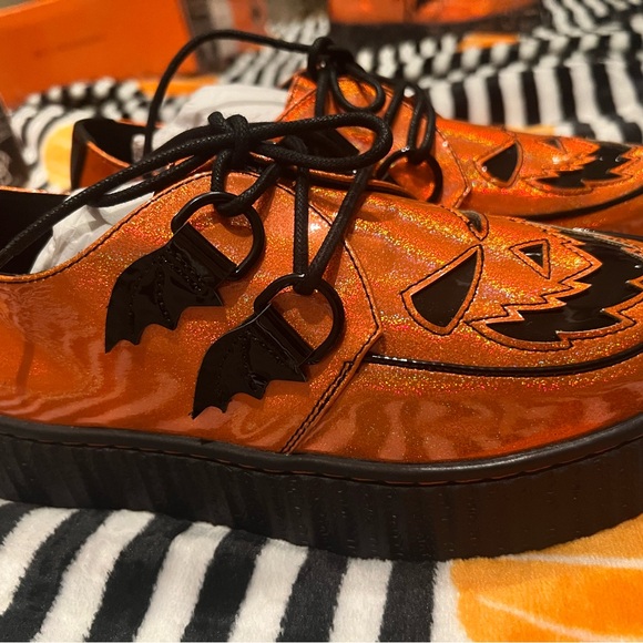Strangecvlt Krypt Scary Jack Orange Glitter SIZE 6 - Picture 6 of 10